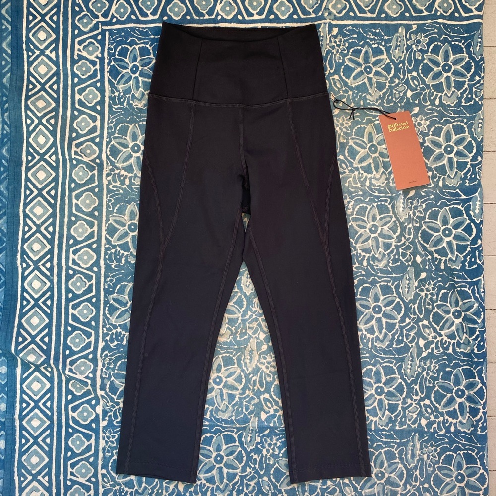 NWT Girlfriend Collective Black High Waist Capri Legging